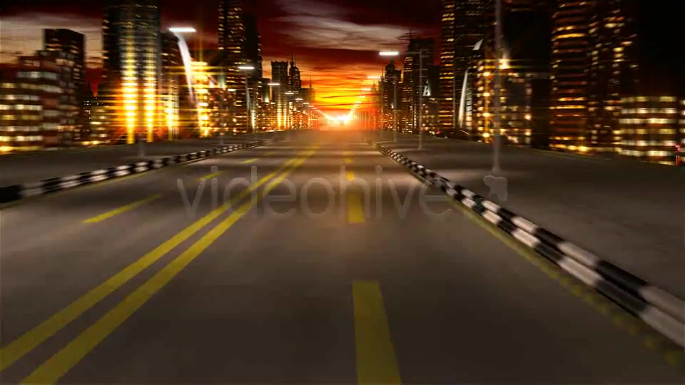 Night City Road Videohive 1331600 Motion Graphics Image 4