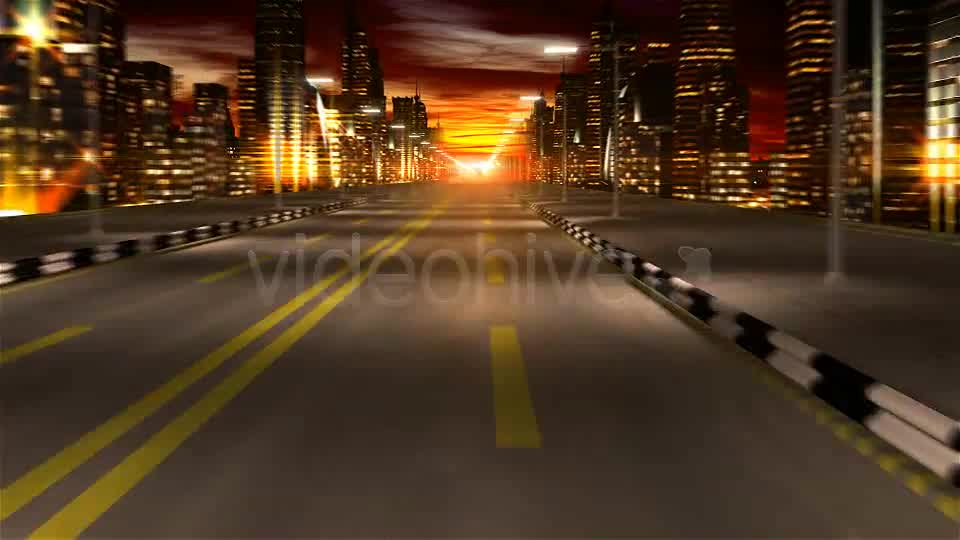 Night City Road Videohive 1331600 Motion Graphics Image 8