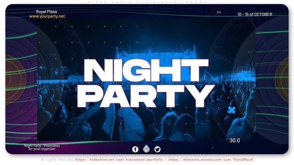 Night Party Music Event Promo - 38650020 Download Videohive