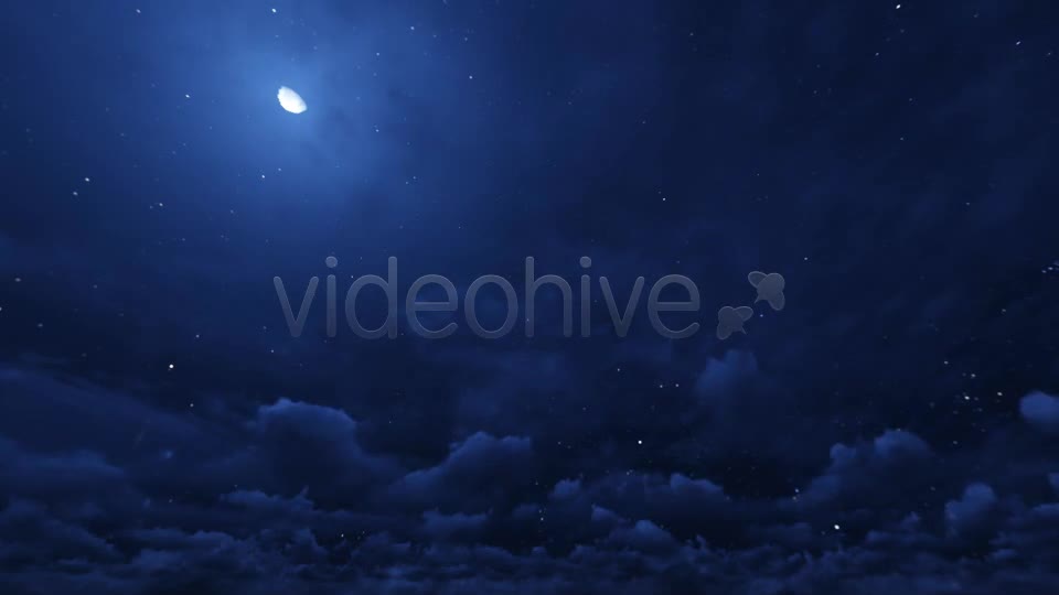 Night Sky and Clouds  Videohive 7647176 Stock Footage Image 1