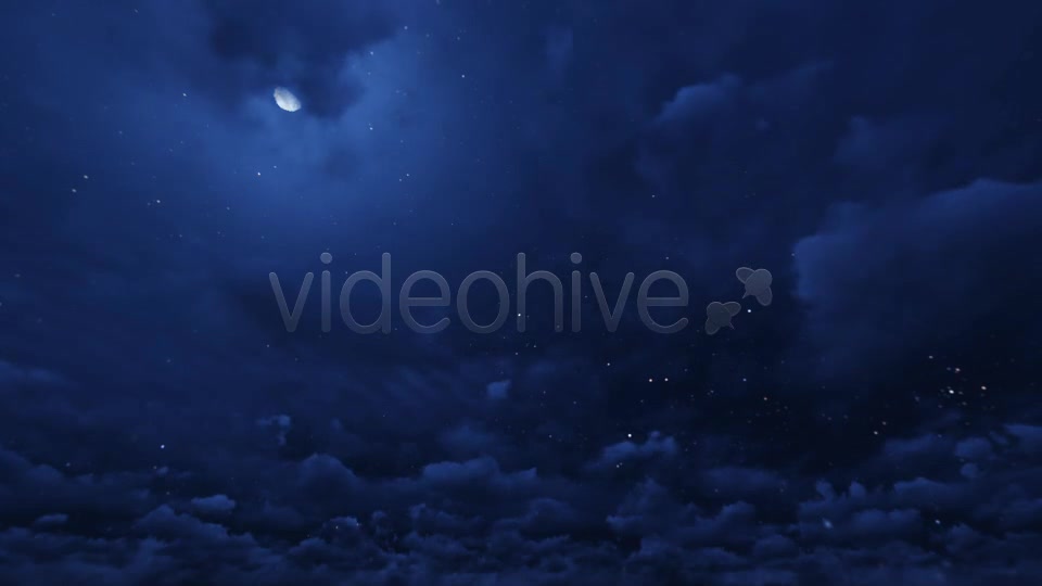 Night Sky and Clouds  Videohive 7647176 Stock Footage Image 10