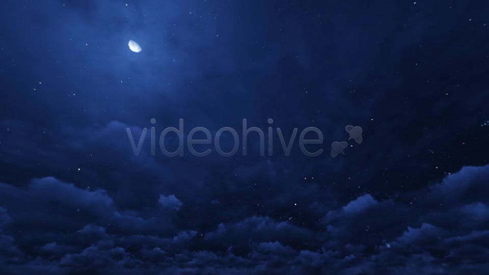 Night Sky and Clouds  Videohive 7647176 Stock Footage Image 2