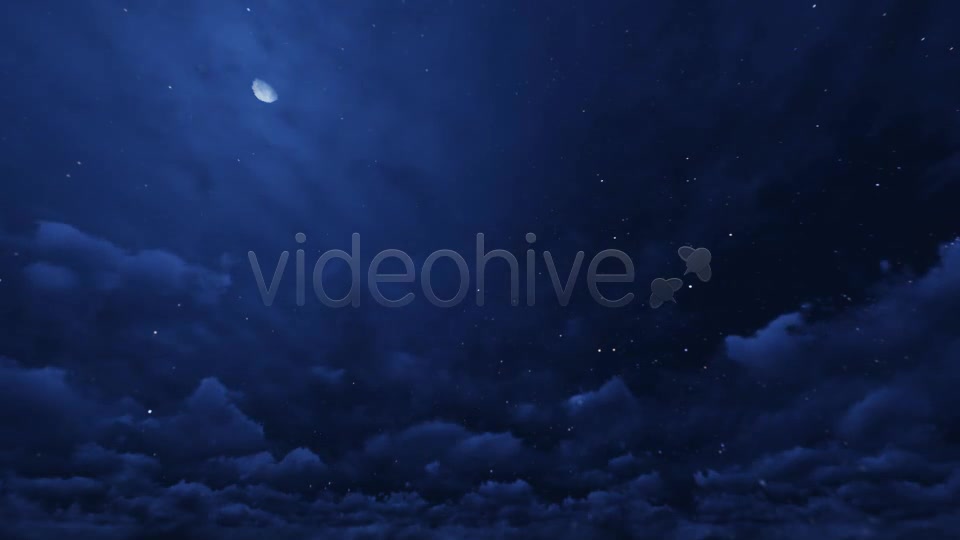 Night Sky and Clouds  Videohive 7647176 Stock Footage Image 3