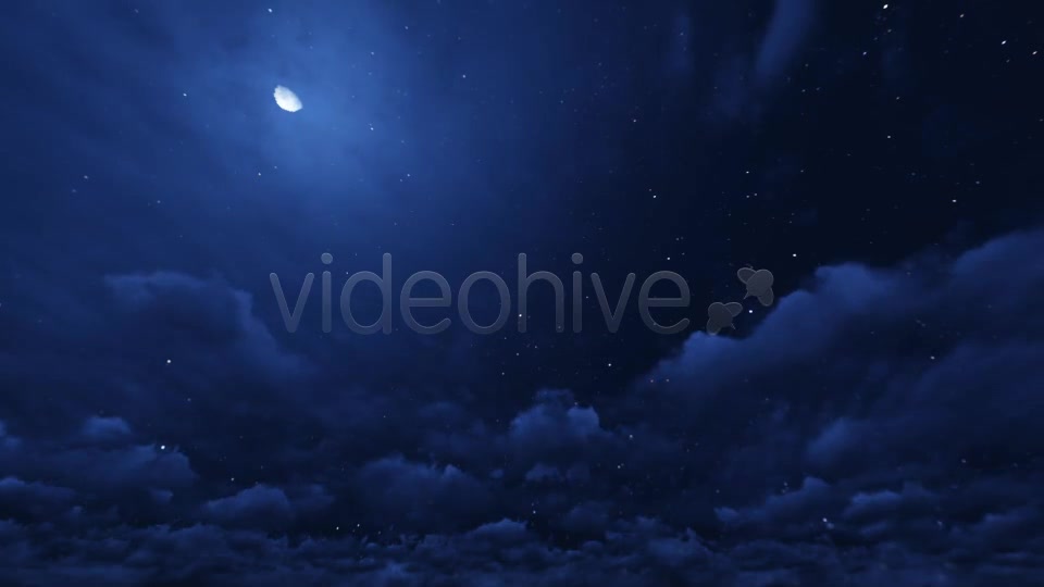 Night Sky and Clouds  Videohive 7647176 Stock Footage Image 4
