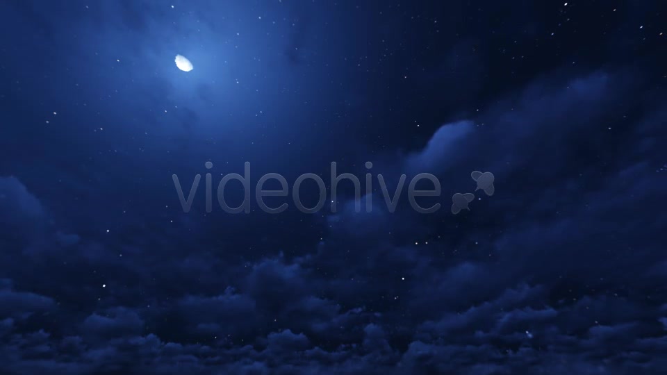 Night Sky and Clouds  Videohive 7647176 Stock Footage Image 5