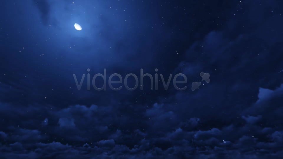 Night Sky and Clouds  Videohive 7647176 Stock Footage Image 6