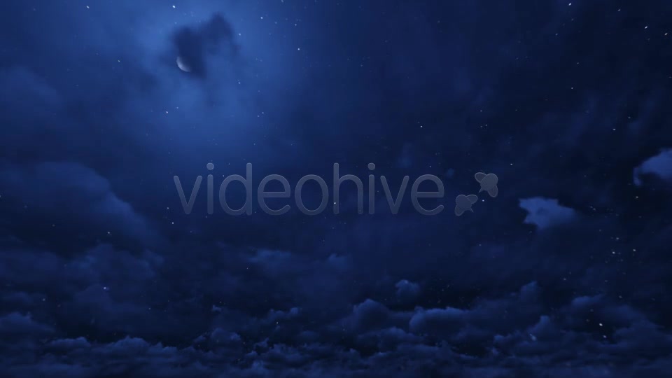 Night Sky and Clouds  Videohive 7647176 Stock Footage Image 7