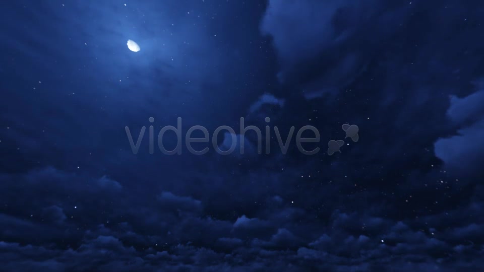 Night Sky and Clouds  Videohive 7647176 Stock Footage Image 9