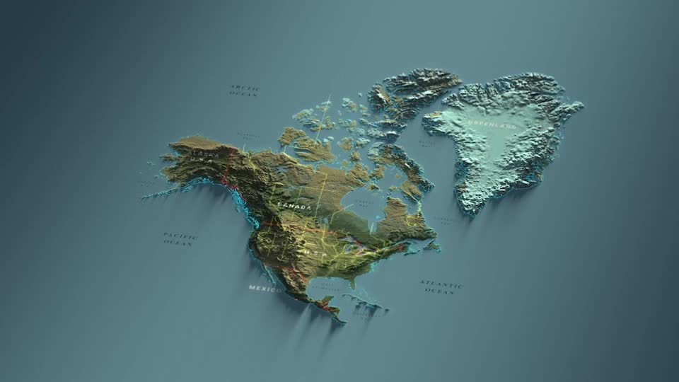 North America Map Videohive 29479163 After Effects Image 1