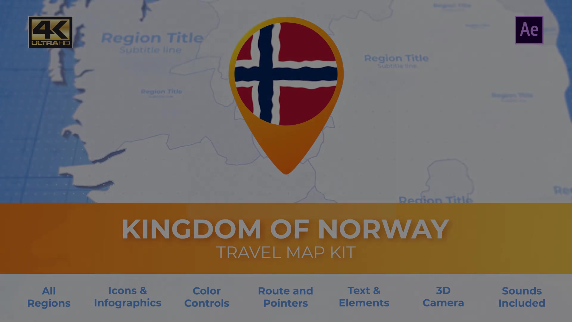 Norway Map Kingdom of Norway Travel Map Videohive 30570172 After Effects Image 13