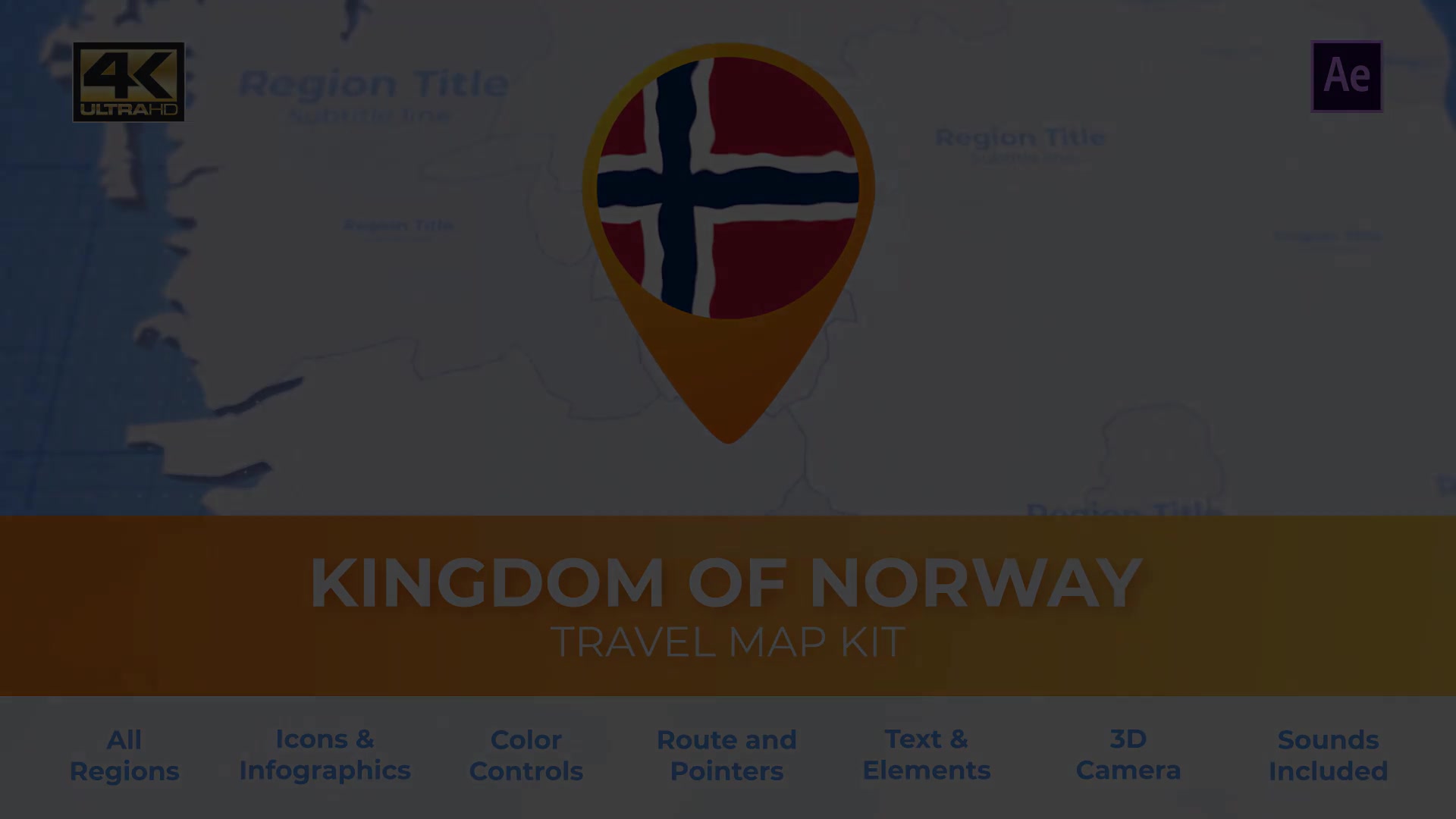 Norway Map Kingdom of Norway Travel Map Videohive 30570172 After Effects Image 6