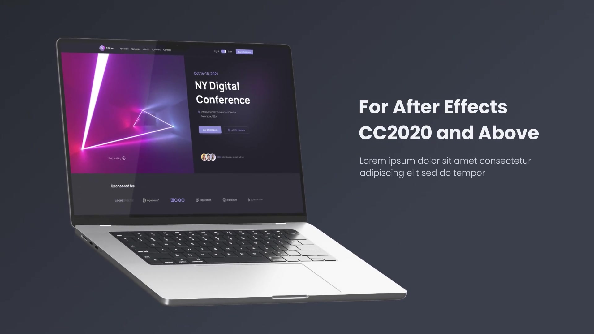 NoteBook Pro Promo Realistic Mockup Laptop Website Videohive 35352728 After Effects Image 4