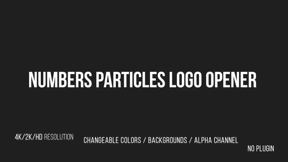 Numbers Particles Logo Opener - Download Videohive 15697840