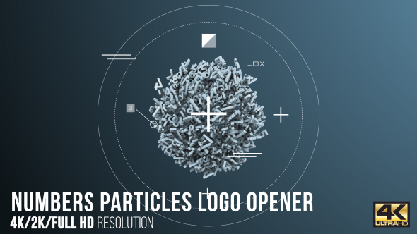 Numbers Particles Logo Opener - Download Videohive 15697840