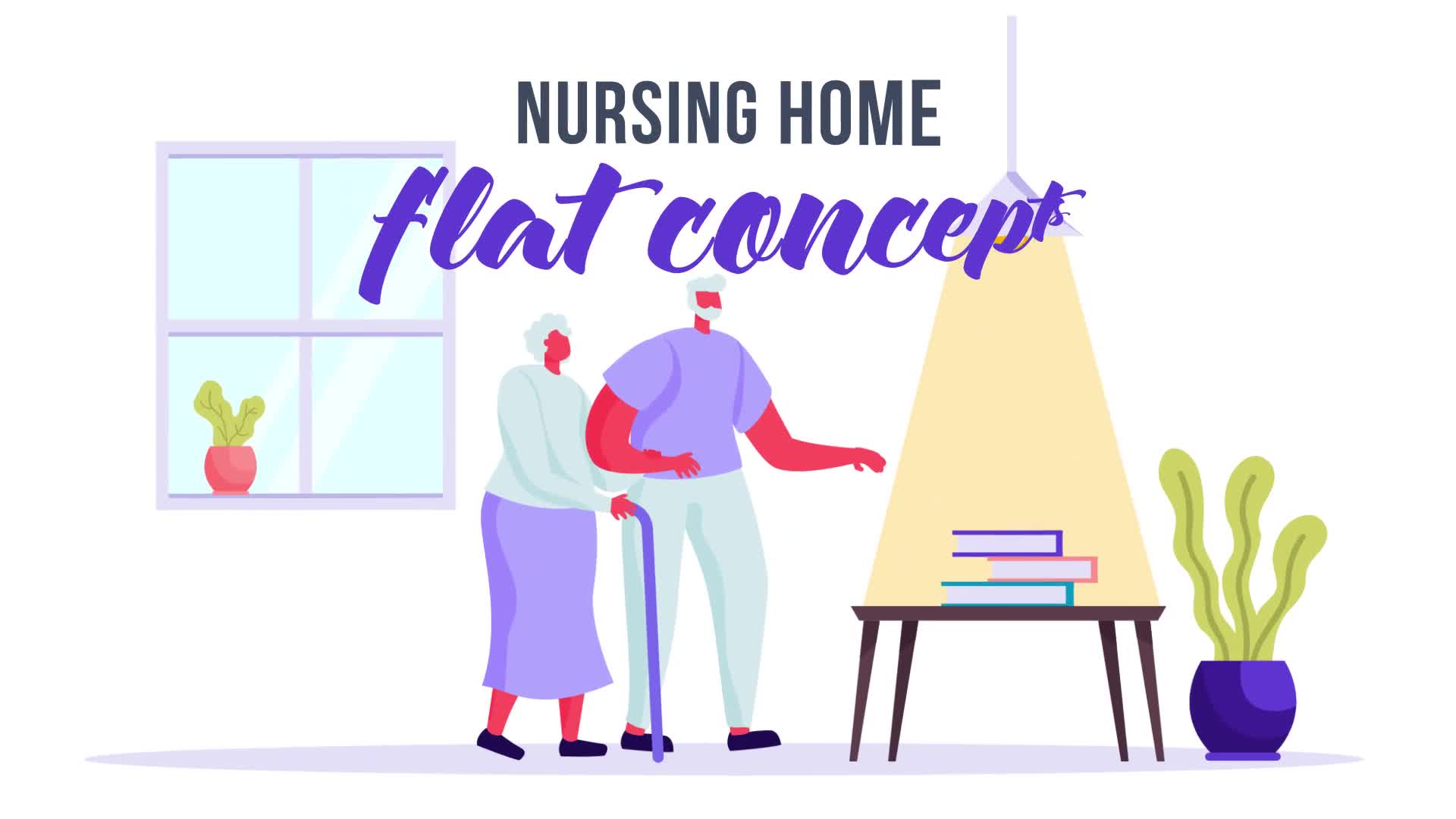 Nursing home Flat Concept Videohive 33248905 After Effects Image 1