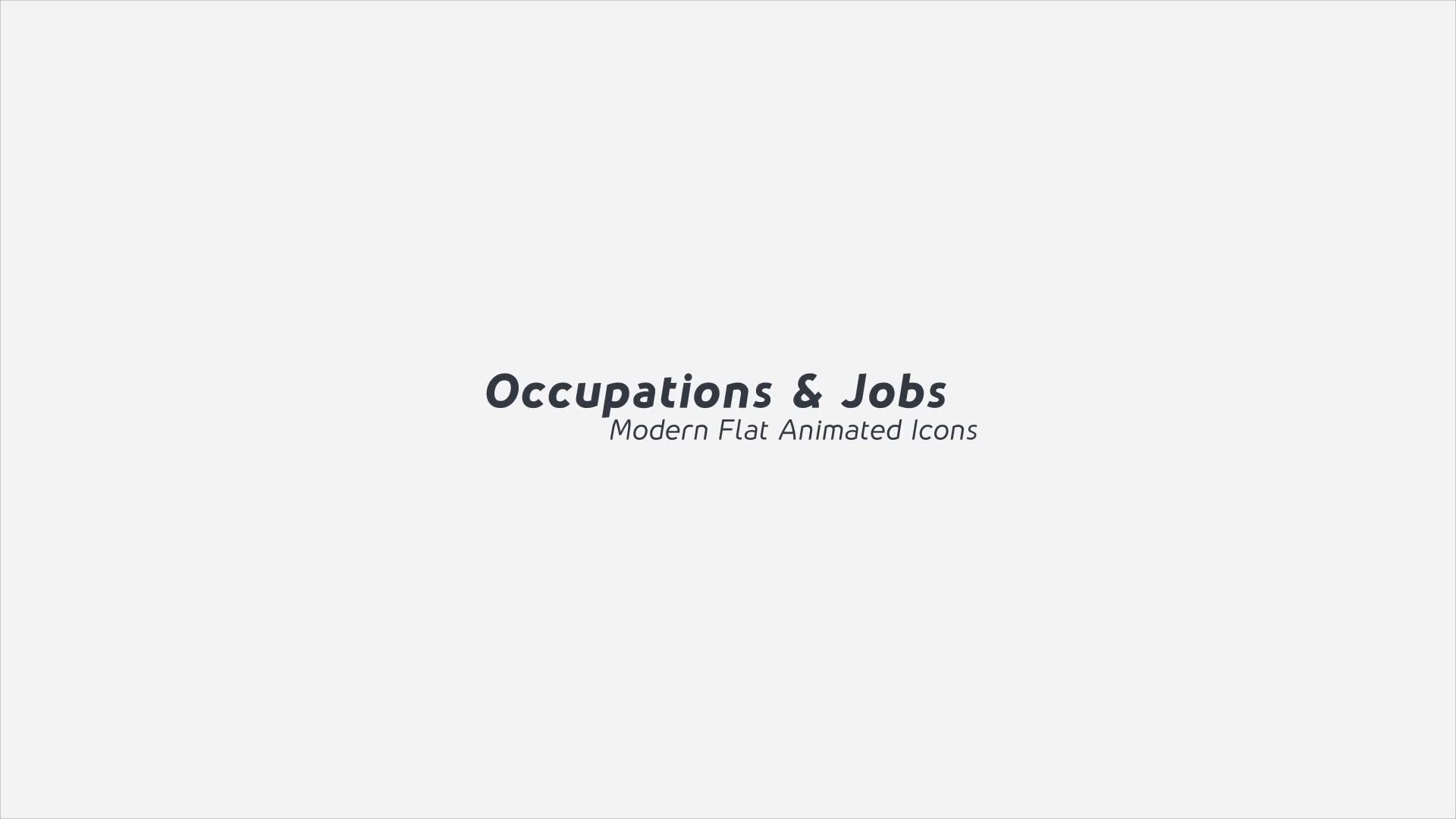 Occupations & Jobs Modern Flat Animated Icons Mogrt Videohive 27776698 Premiere Pro Image 1