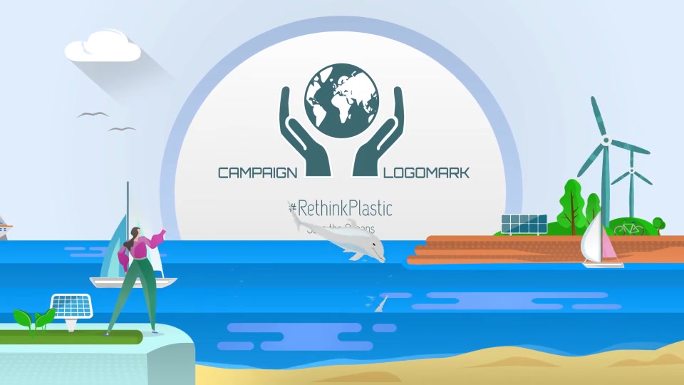 Ocean Plastic Waste Recycling and Clean Energy Campaign Videohive 23334311 After Effects Image 4