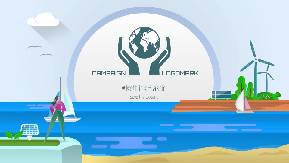 Ocean Plastic Waste Recycling and Clean Energy Campaign Videohive 23334311 After Effects Image 5
