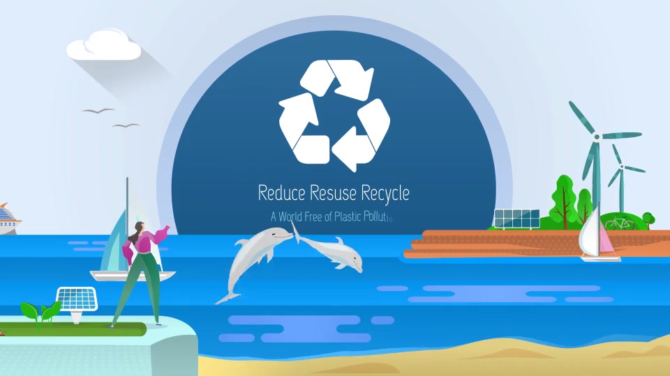 Ocean Plastic Waste Recycling and Clean Energy Campaign Videohive 23334311 After Effects Image 9
