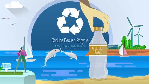 Ocean Plastic Waste Recycling and Clean Energy Campaign - Videohive Download 23334311