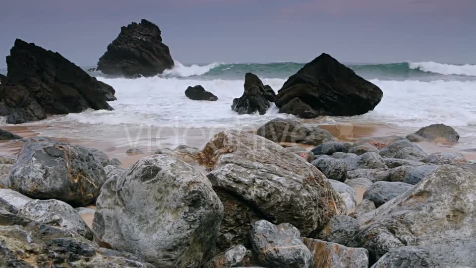 Ocean Surf on the Black Rocks - Download Videohive 21311014