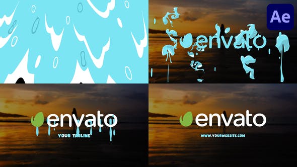 Ocean Wave Cartoon Logo Opener for After Effects - Videohive Download 39227310