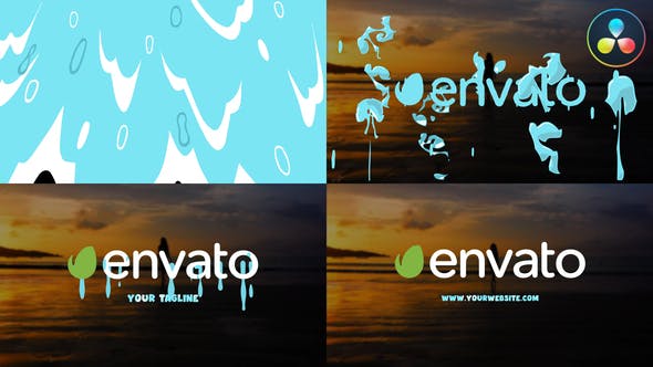 Ocean Wave Cartoon Logo Opener for DaVinci Resolve - Videohive Download 39385962