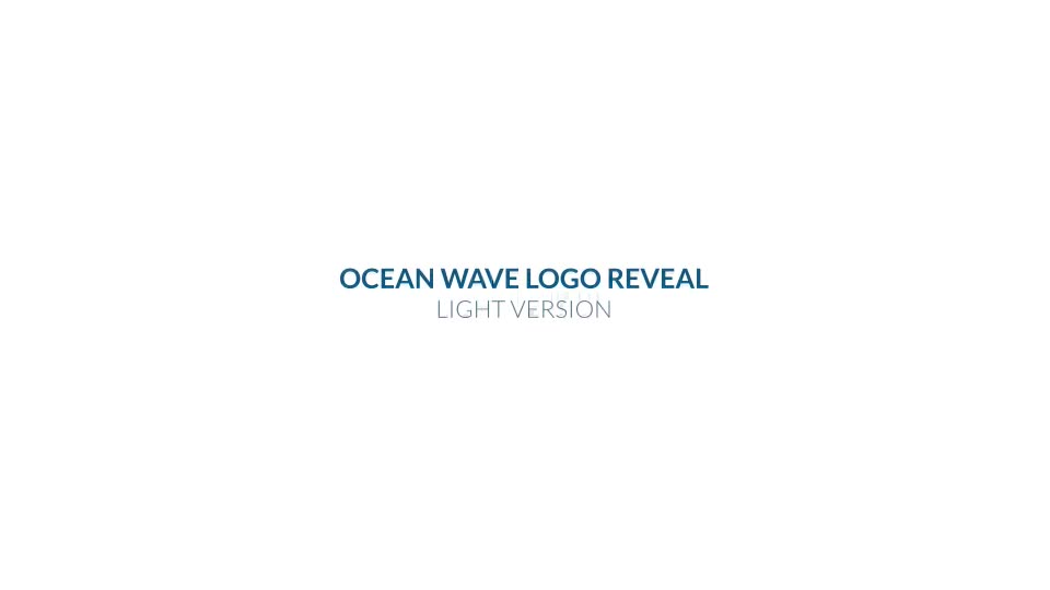 Ocean Wave Logo Reveal - Download Videohive 13285677