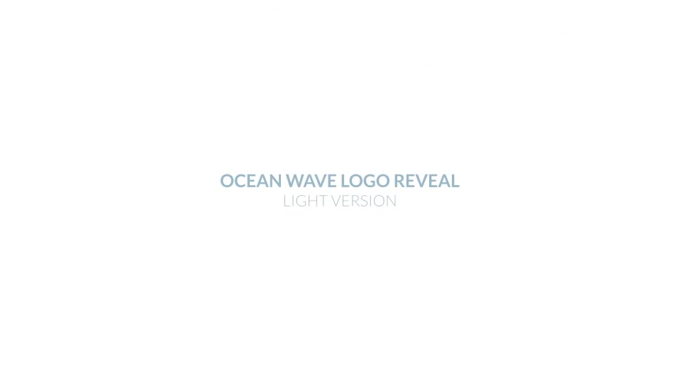 Ocean Wave Logo Reveal - Download Videohive 13285677