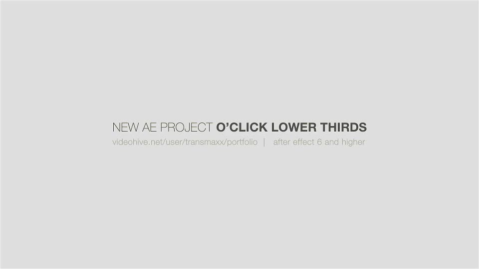 OClick Lower Thirds - Download Videohive 15075333