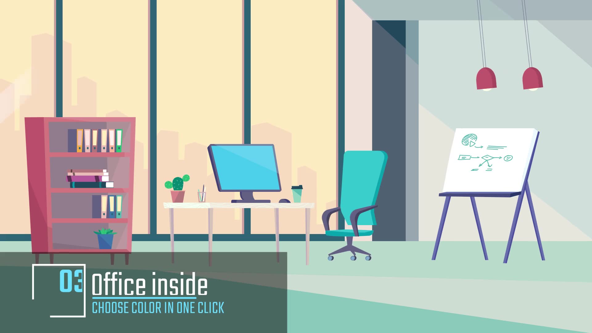 Office center Animation background Videohive 34060950 After Effects Image 7