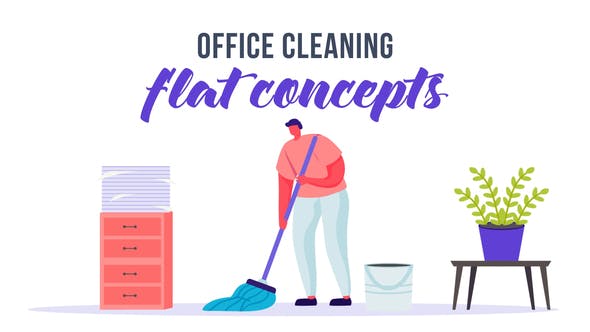 Office cleaning Flat Concept - 33263979 Videohive Download