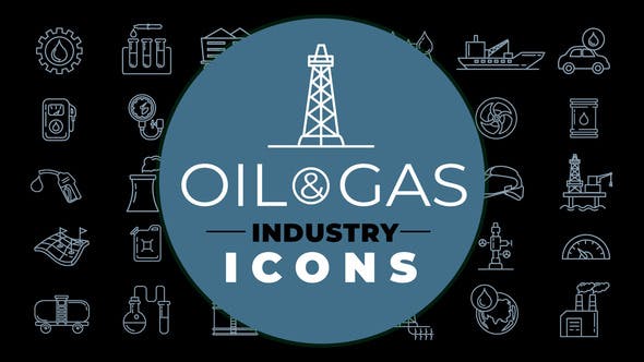 Oil & Gas Industry Icons - Videohive Download 28463298
