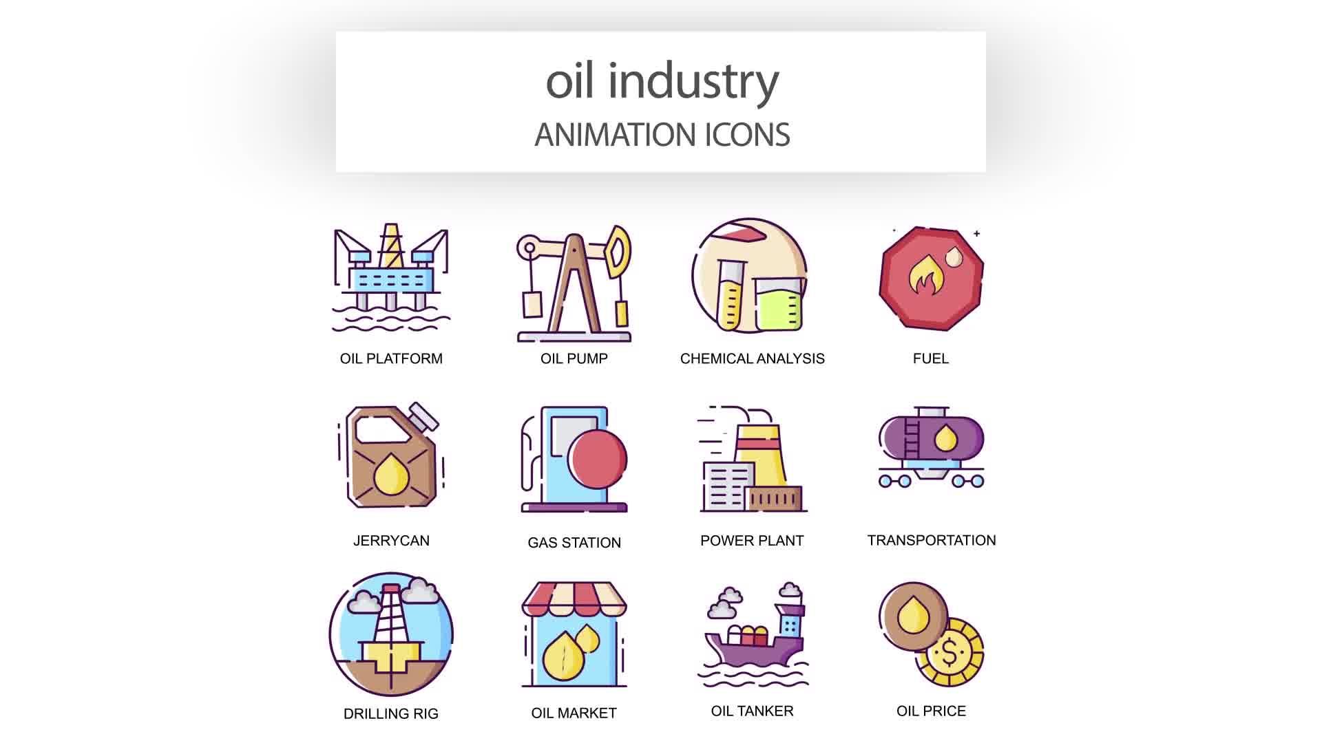 Oil industry Animation Icons Videohive 31339556 After Effects Image 10