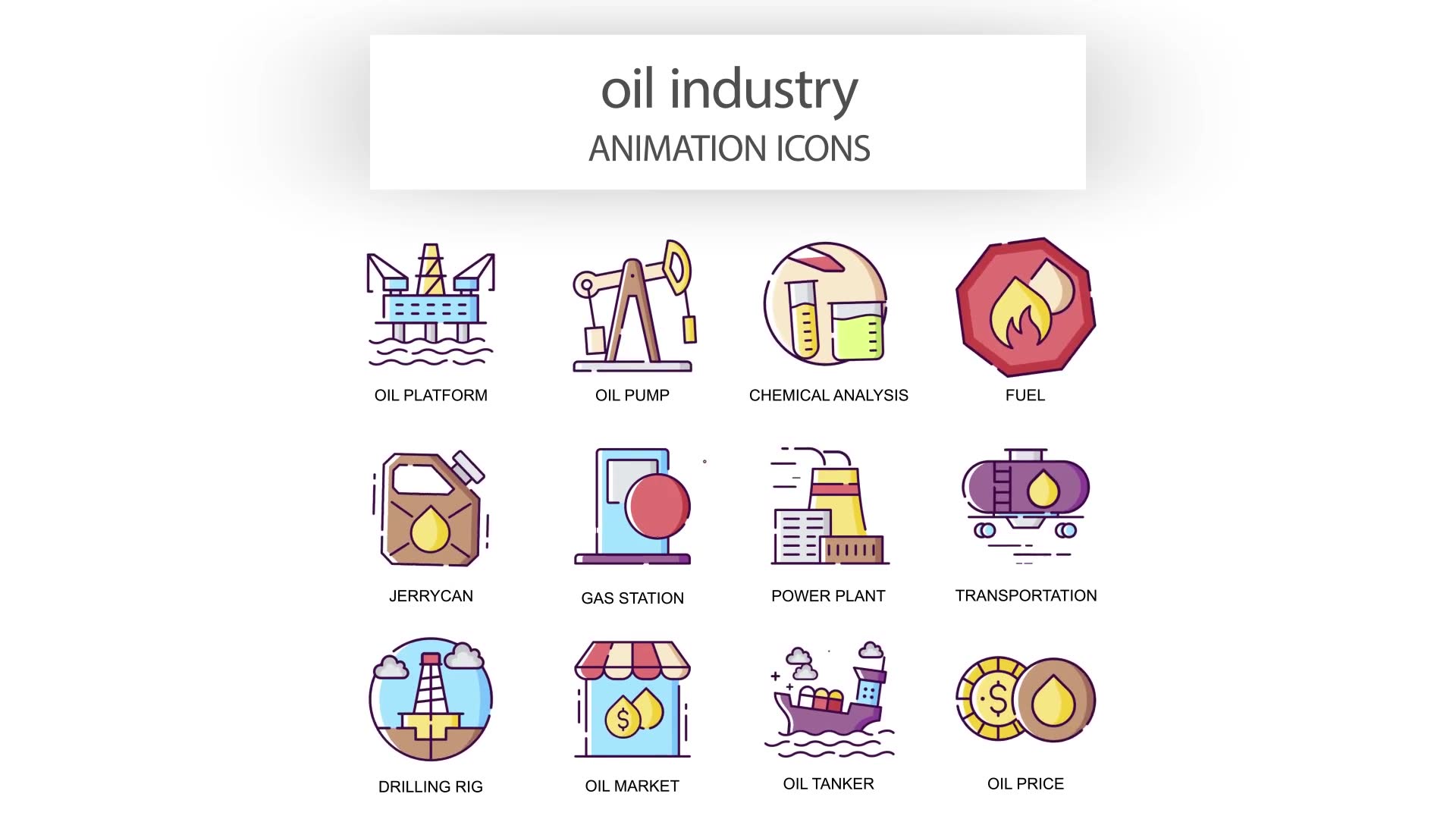 Oil industry Animation Icons Videohive 31339556 After Effects Image 6