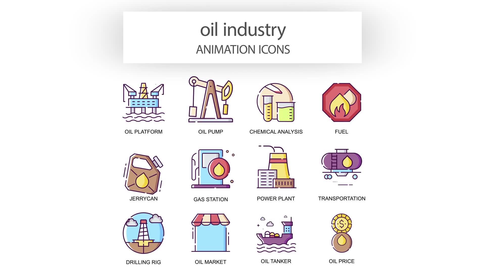 Oil industry Animation Icons Videohive 31339556 After Effects Image 7
