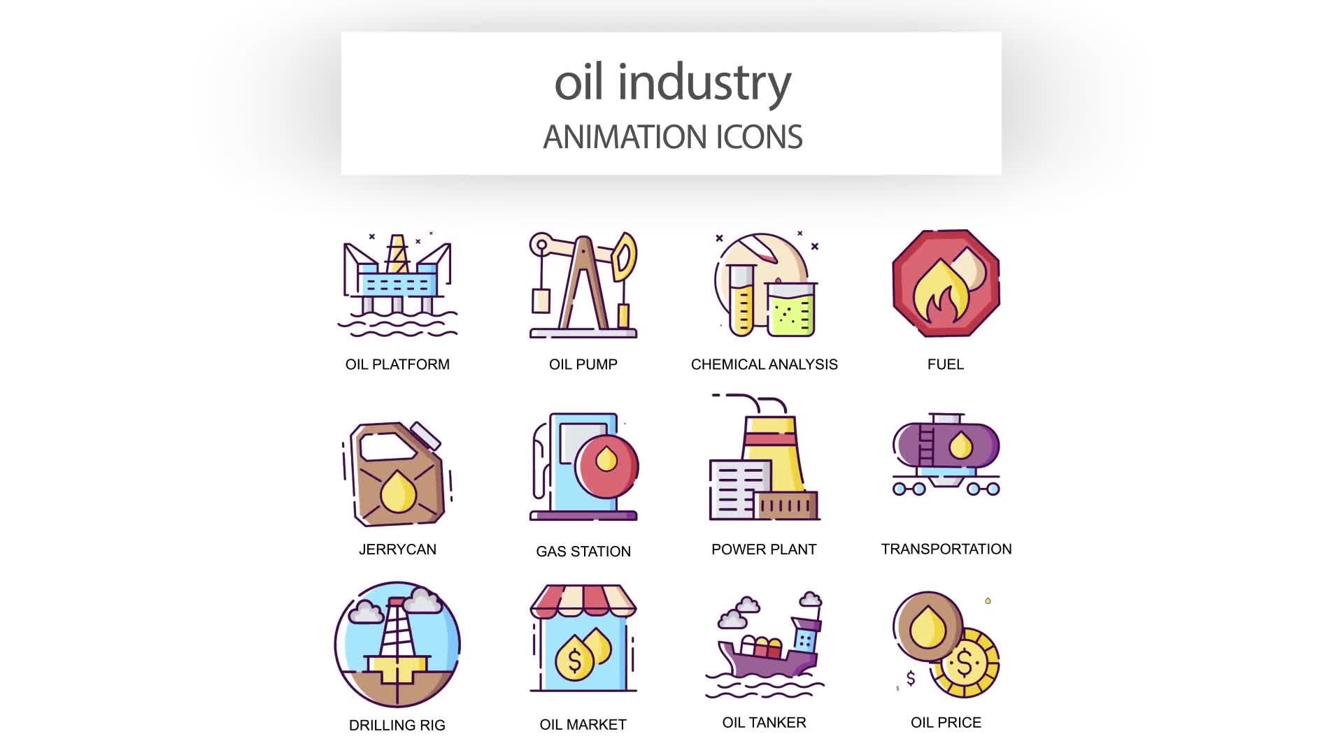Oil industry Animation Icons Videohive 31339556 After Effects Image 8