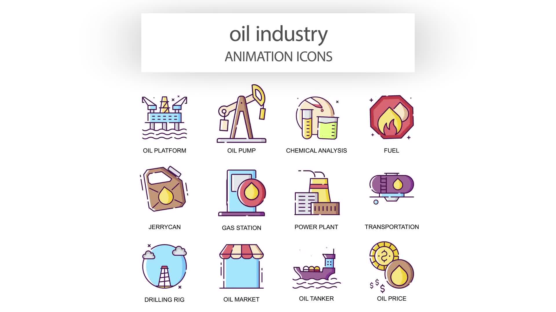 Oil industry Animation Icons Videohive 31339556 After Effects Image 9