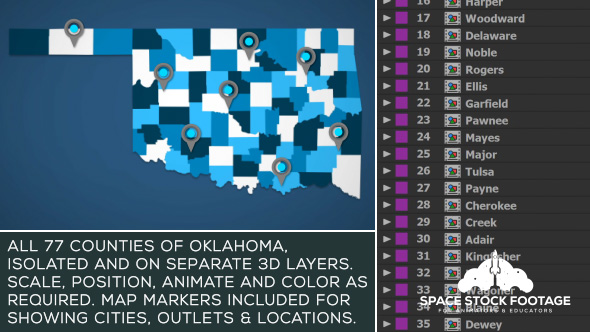 Oklahoma Map Kit - Download Videohive 21004647