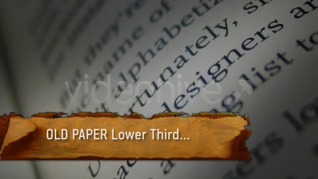 old paper lower third Videohive 117723 Motion Graphics Image 2