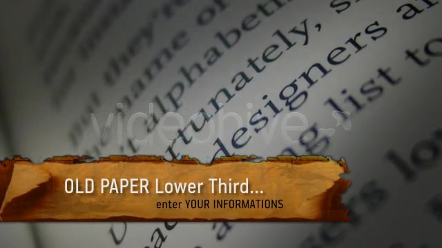 old paper lower third Videohive 117723 Motion Graphics Image 3