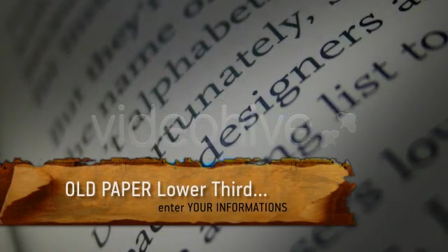 old paper lower third Videohive 117723 Motion Graphics Image 4