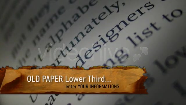 old paper lower third Videohive 117723 Motion Graphics Image 5
