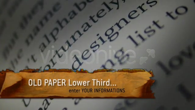 old paper lower third Videohive 117723 Motion Graphics Image 6