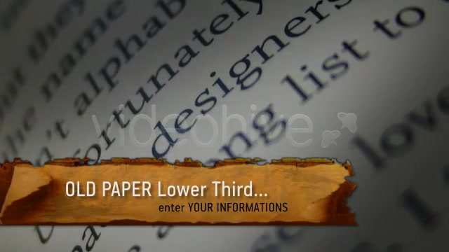 old paper lower third Videohive 117723 Motion Graphics Image 7