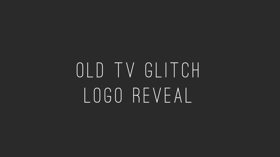 Old TV Glitch Logo Reveal Videohive 7612957 After Effects Image 2