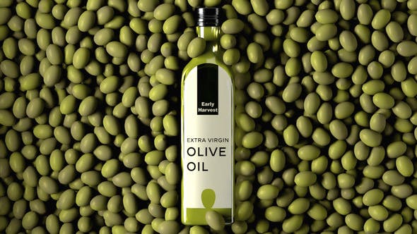 Olive Oil Bottle Label Mockup - Videohive Download 35422496
