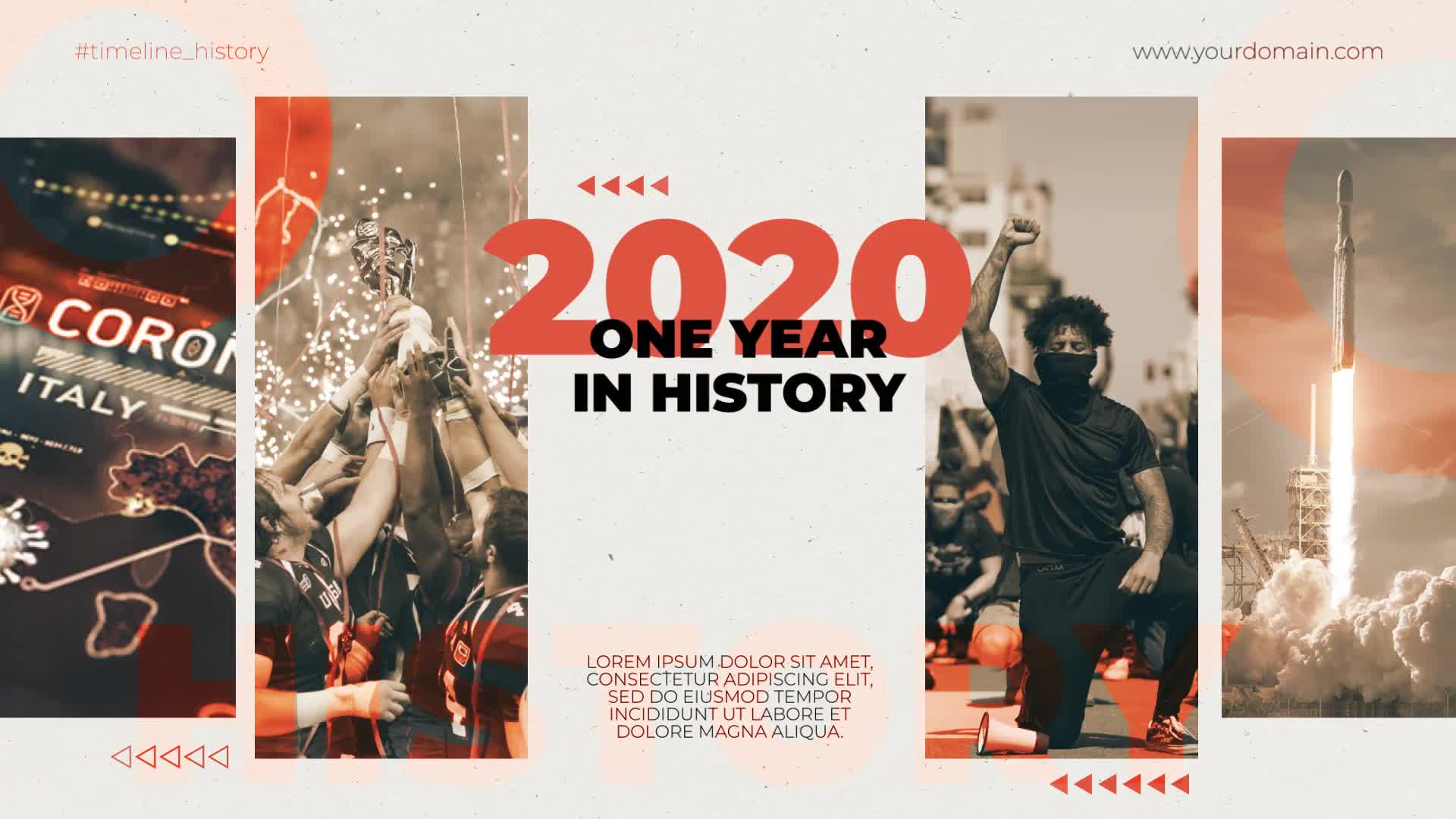 One Year in History Timeline of Events Videohive 29794359 After Effects Image 1
