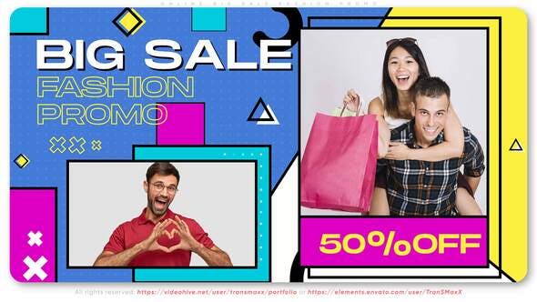 Online Big Sale Fashion Promo - Videohive Download 33060404