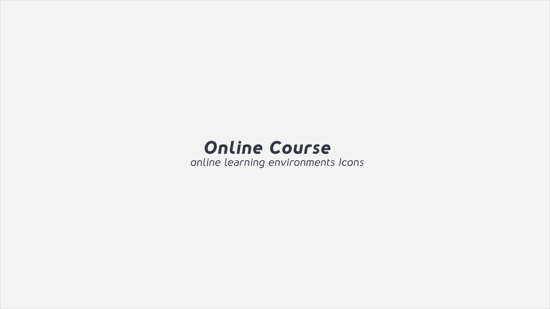 Online Course Modern Flat Animated Icons Videohive 26444411 After Effects Image 6